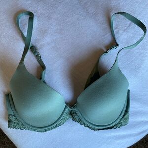 Aerie Real Sunnie Full Coverage Green Lace Bra